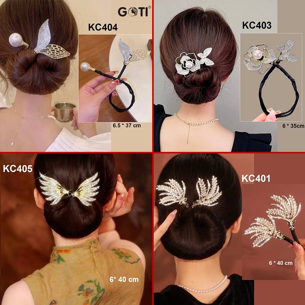 Ảnh GOTI Kẹp Quấn Tóc Búi Dự Tiệc Sang Trọng Quà Cho Nữ 20/10 8/3 Thanh Dụng Cụ Tạo Kiểu Búi Tóc KC402 2