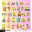 Set 100 Sticker SpongeBob & Patrick Hoạt Hình Chống Nước Dán Laptop Vali Mũ Bảo Hiểm