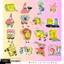 Set 100 Sticker SpongeBob & Patrick Hoạt Hình Chống Nước Dán Laptop Vali Mũ Bảo Hiểm