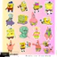 Set 100 Sticker SpongeBob & Patrick Hoạt Hình Chống Nước Dán Laptop Vali Mũ Bảo Hiểm