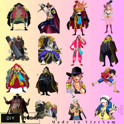 100 sticker tổng hợp nhân vật one piece không trùng siêu đẹp