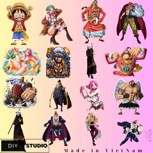 100 sticker tổng hợp nhân vật one piece không trùng siêu đẹp
