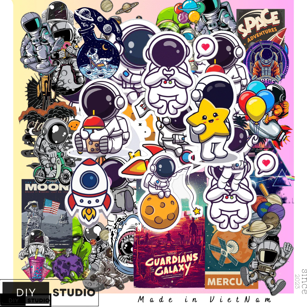 100 Sticker Dán Mũ Bảo Hiểm, Hình Dán Nón Bảo Hiểm, Vali, Laptop, Guitar, Decal Dễ Thương