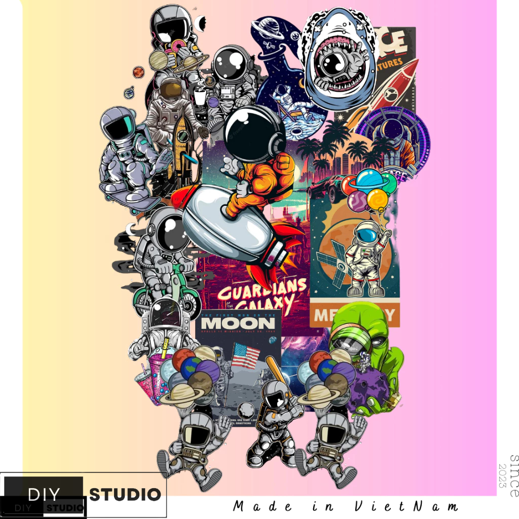 100 Sticker Dán Mũ Bảo Hiểm, Hình Dán Nón Bảo Hiểm, Vali, Laptop, Guitar, Decal Dễ Thương