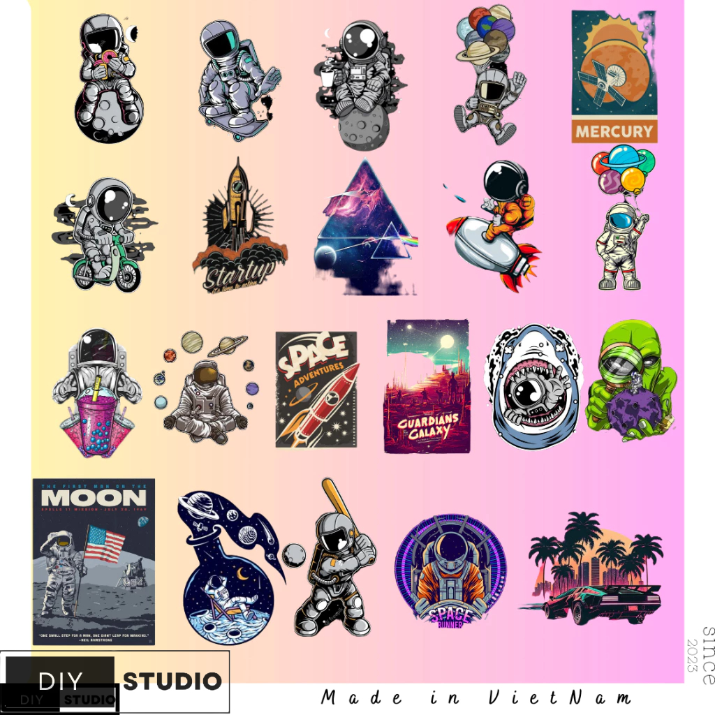 100 Sticker Dán Mũ Bảo Hiểm, Hình Dán Nón Bảo Hiểm, Vali, Laptop, Guitar, Decal Dễ Thương