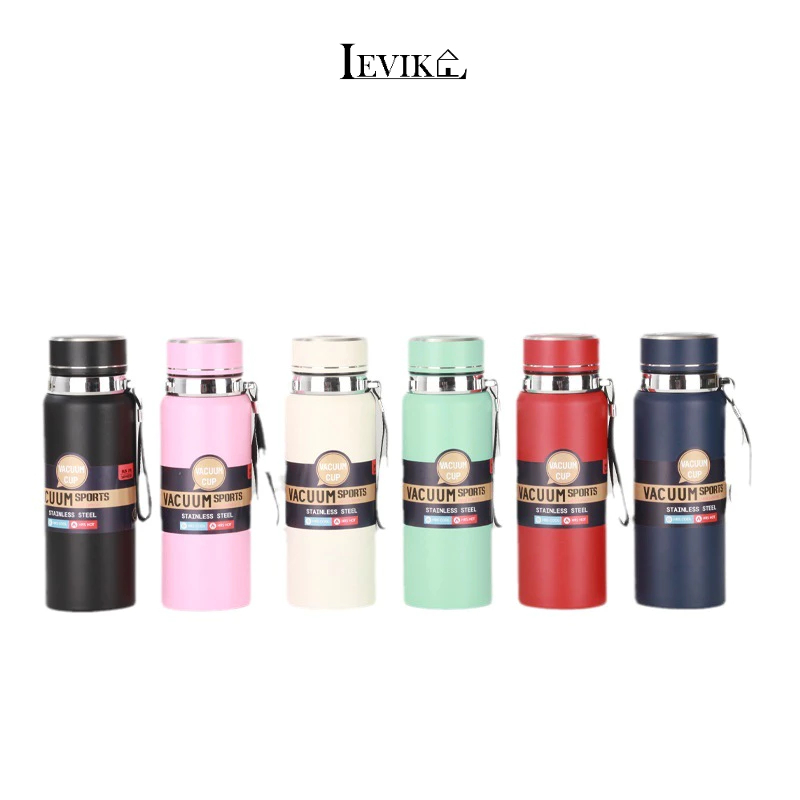 Ảnh Bình giữ Nhiệt Nóng Lạnh Levika Giữ Khoảng 6- 12 Tiếng Không Rỉ Nước Có Dây Đeo Hiện Nhiệt Độ Dung Tích 1000ml 3