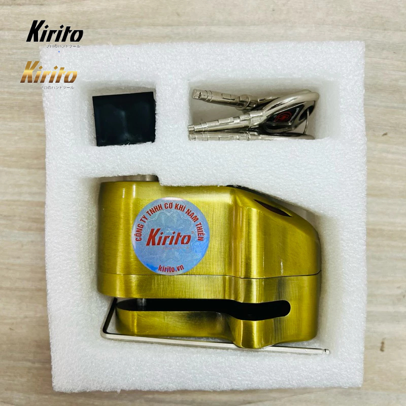 Khóa Đĩa Xe Máy Báo Động Chống Trộm Cao Cấp - Chống Nước - Thép Không Gỉ - 4 Chìa