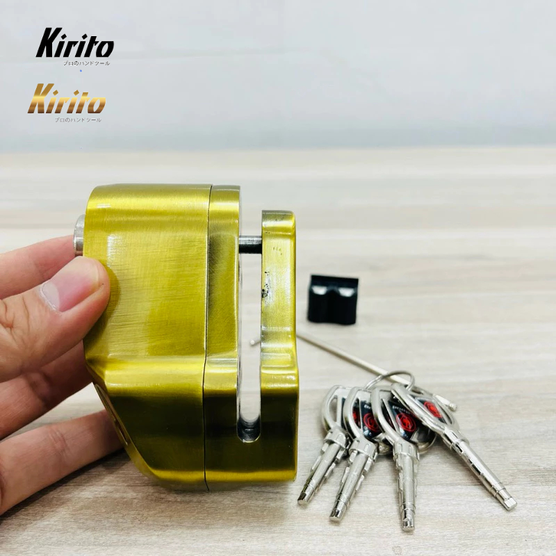 Khóa Đĩa Xe Máy Báo Động Chống Trộm Cao Cấp - Chống Nước - Thép Không Gỉ - 4 Chìa
