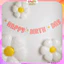 Set Bóng Tone Hồng Dây Happy Birthday Hoa Cúc Dễ Thương Phong Cách Hàn Quốc Mới Hottrend 2024 CB21