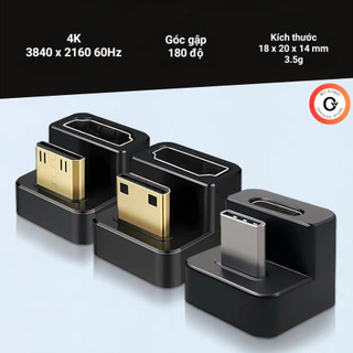 [Giắc gập 180 độ] Cáp chuyển đổi Type C to Type C, Mini HDMI to HDMI ...