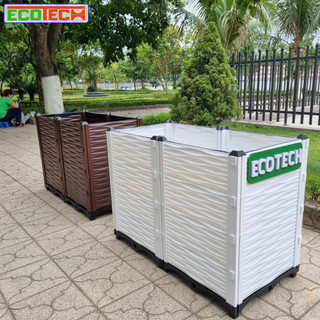 Chậu lắp ghép nhựa HDPE/PP 100x50x70cm: Thẩm mỹ, chắc chắn, dễ lắp đặt, phù hợp mọi cây trồng.