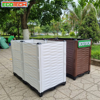 Chậu lắp ghép nhựa HDPE/PP 100x50x70cm: Thẩm mỹ, chắc chắn, dễ lắp đặt, phù hợp mọi cây trồng.