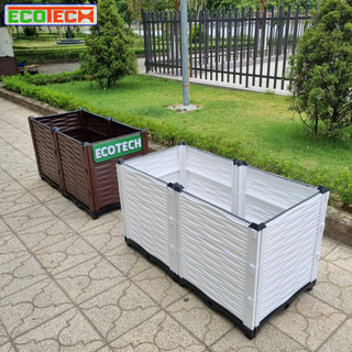 Chậu lắp ghép nhựa HDPE/PP 100x50x55cm: Thẩm mỹ, chắc chắn, dễ lắp đặt, phù hợp mọi cây trồng.