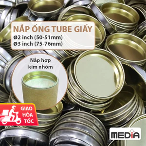 Nắp Ống Giấy Tube Đựng Bảng Vẽ, Nắp Thiếc Ống Tube Giấy 2 inch (ø51mm) & 3 inch (ø76mm) Giá Rẻ