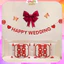 Chữ Hỷ 3D Phượng hoàng đỏ trang trí phòng cưới, phòng tân hôn lãng mạn CUOI