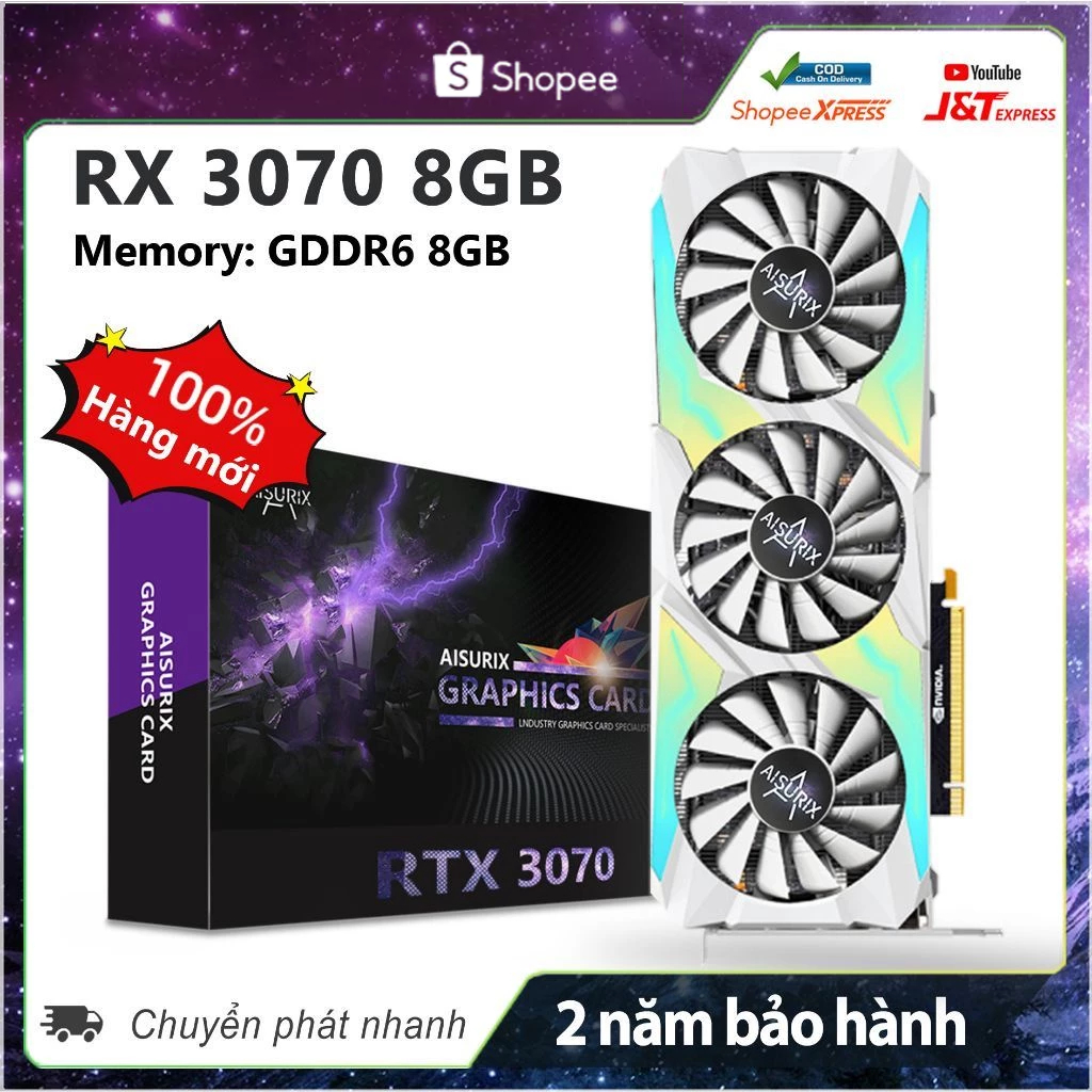 AISURIX RTX 3070 8GB Card màn hình VGA máy tính GPU Gaming - GEARX.PC ...