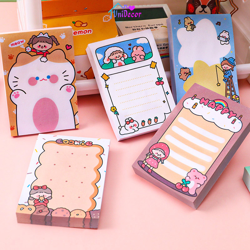 Giấy note ghi chú hoạ tiết ngộ nghĩnh NGẪU NHIÊN mẫu giấy mini đánh dấu ...