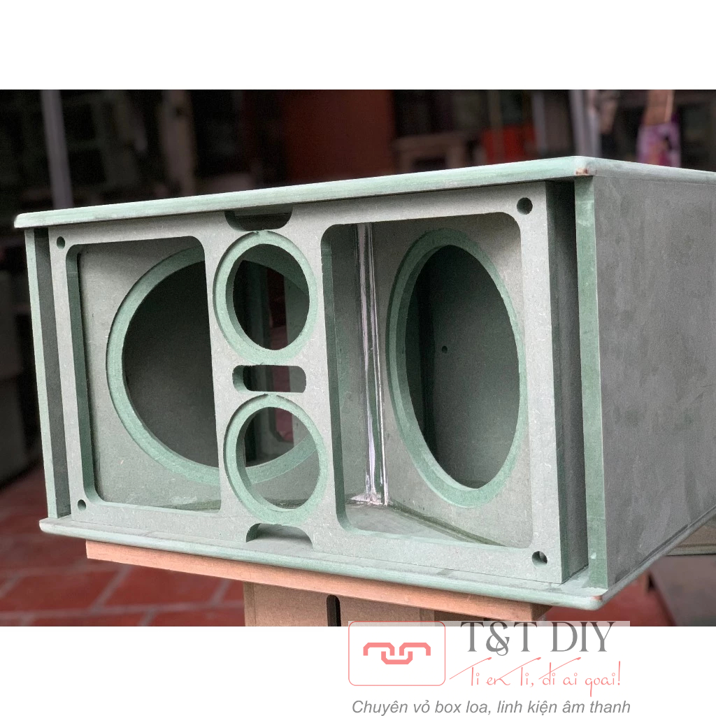 Vỏ box loa K10 hỏa tiễn bass 20 KT 52x28x35 gỗ mdf xanh 12mm, kiểu dáng ...