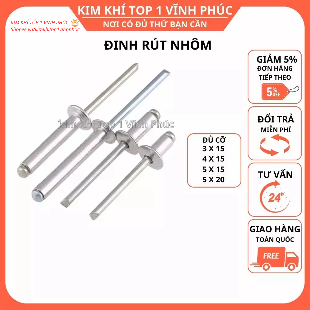 Đinh rút, đinh rút rive nhôm | Shopee Việt Nam