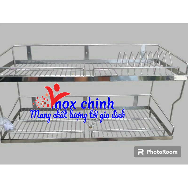 KỆ CHÉN TREO TƯỜNG , KỆ ÚP CHÉN INOX ĐẶC CAO CẤP 2TẦNG . CHUẨN INOX SUS ...