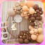 Set bóng bay trang trí sinh nhật ,thôi nôi, đầy tháng trang trí lễ hội Tone màu Nâu tone xuân đẹp CANDY13 TUD6