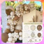 Set bóng bay trang trí sinh nhật ,thôi nôi, đầy tháng trang trí lễ hội Tone màu Nâu tone xuân đẹp CANDY13 TUD6
