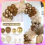 Set bóng bay trang trí sinh nhật ,thôi nôi, đầy tháng trang trí lễ hội Tone màu Nâu tone xuân đẹp CANDY13 TUD6