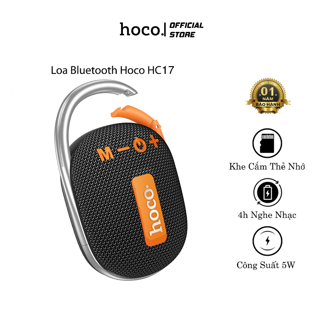 Loa Bluetooth HOCO HC17, Công Suất 5W, Âm Thanh Vòm 3D, Hỗ Trợ FM, Khe ...