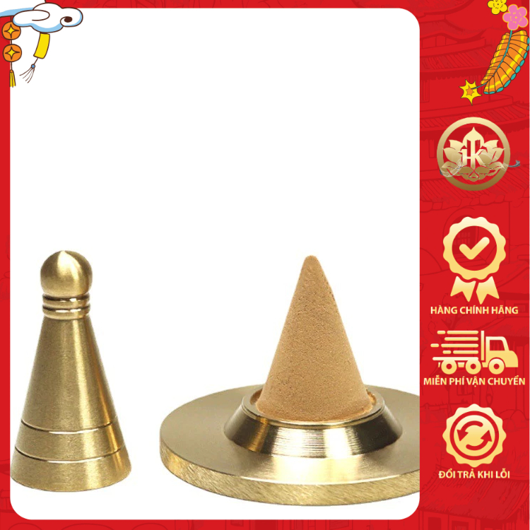 Khuôn tạo chóp xông bột, chất liệu đồng nguyên chất gồm phần đế và nón tạo tháp  Hktramhuong