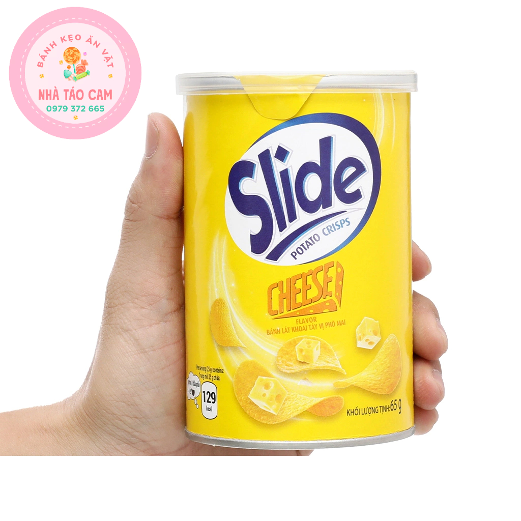 [ Siêu Rẻ ] Snack Khoai Tây Tây Nhiều Vị Slide/ Lon 65g | Shopee Việt Nam