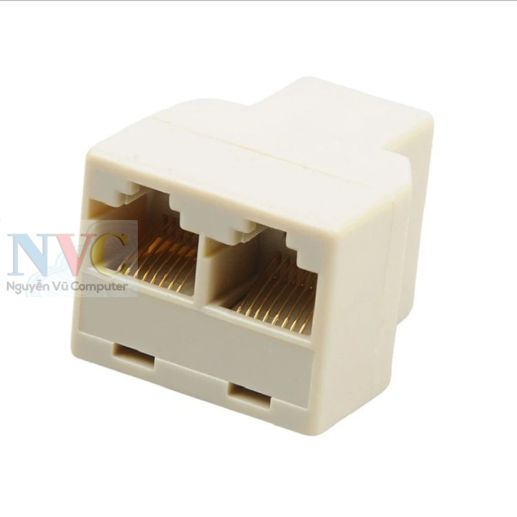 Đầu chia, nối mạng LAN RJ45 1 ra 2 cổng màu trắng | Shopee Việt Nam