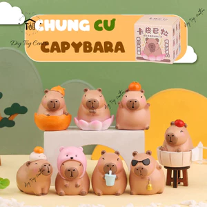 Sưu tầm đồ chơi BLIND BOX hộp mù mô hình mini chuột lang nước hoạt hình dễ thương CHUNG CƯ CAPYBARA