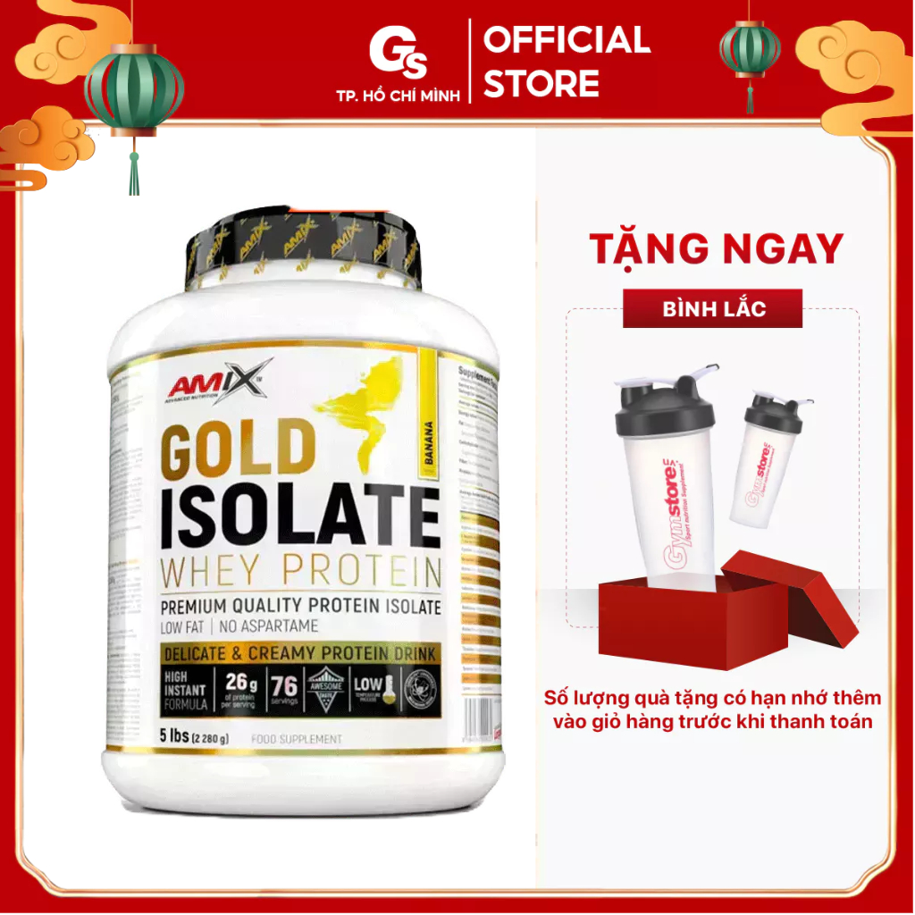 Sữa Tăng Cơ Amix Gold Isolate Whey Protein 5 Lbs 76 Servings Nhập Khẩu Anh Gymstore