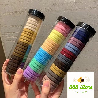 Ống 100 dây cột tóc hàn quốc, dây cột tóc cho bé, dây chun buột tóc nhiều màu