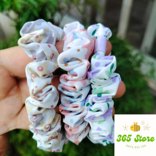 1 Dây Buộc Tóc Scrunchies Mini Dễ Thương Cute Phong Cách Hàn Quốc-Giao Màu Ngẫu Nhiên