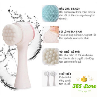 Cọ Rửa Mặt 2 Đầu Massage Mặt