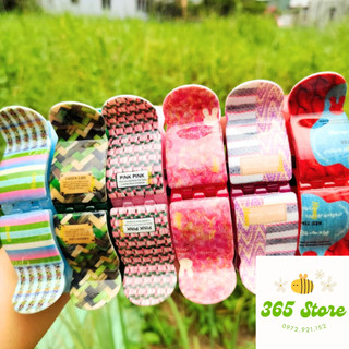 Kẹp tóc càng cua Honey họa tiết 3D bấu tròn 6 răng