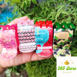 Kẹp tóc càng cua Honey họa tiết 3D bấu tròn 6 răng
