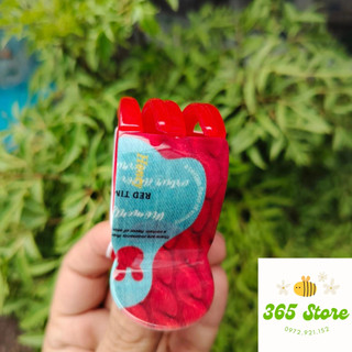 Kẹp tóc càng cua Honey họa tiết 3D bấu tròn 6 răng