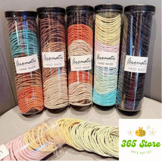 Ống 100 Dây Cột Tóc Cao Su Thời Trang Cho Nữ - Sét 100 Chun Buộc Tóc Cho Bé Phong Cách Hàn Quốc