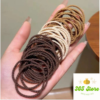Ống 100 Dây Cột Tóc Cao Su Thời Trang Cho Nữ - Sét 100 Chun Buộc Tóc Cho Bé Phong Cách Hàn Quốc