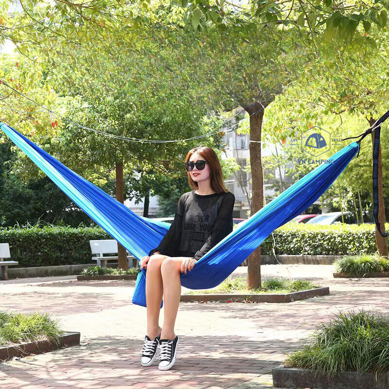 Võng Camping, Võng Xếp, Võng Dã Ngoại 260*140cm gấp gọn, Đi Cắm Trại,Du lịch,Tặng Túi,Dây,Móc
