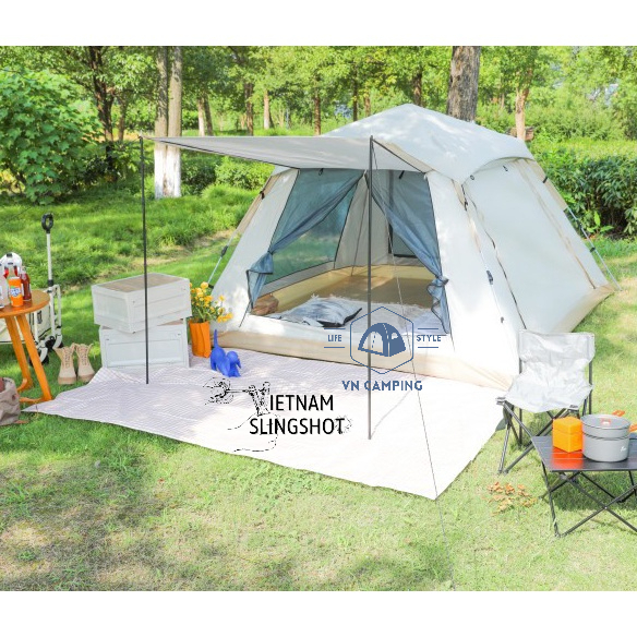 Lều Cắm Trại, lều dã ngoại tự bung, chống tia UV, chống thấm nước, lều tự giãn nở phù hợp 2-6 người