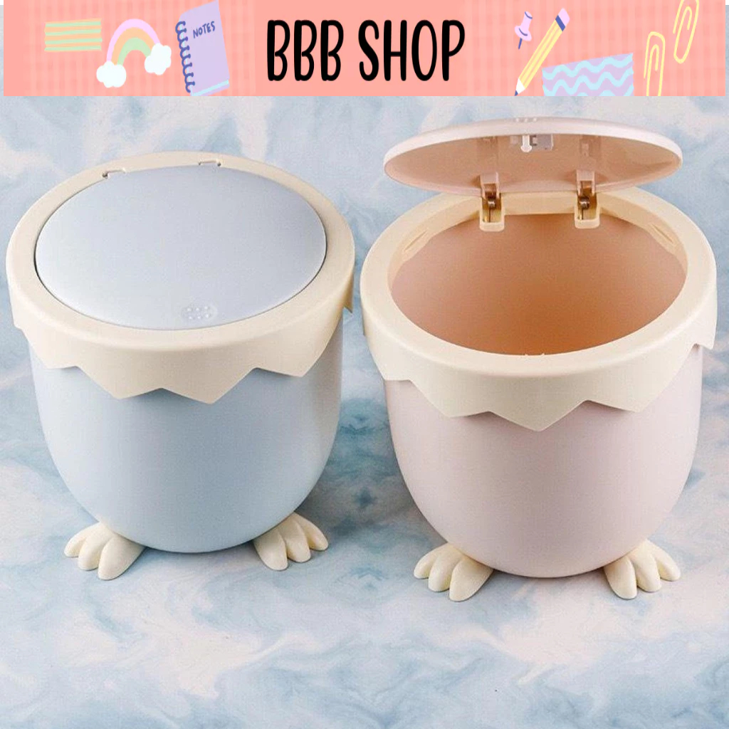 THÙNG RÁC MINI ĐỂ BÀN - CHÚ VỊT CHỚM NỞ - NÚT BẤM LÒ XO | Shopee Việt Nam