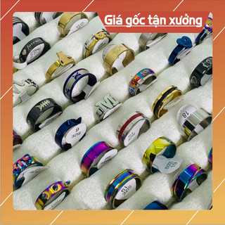 Nhẫn unisex nhiều mẫu thép titan không ri bảo hành 12 tháng.