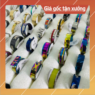 Nhẫn unisex nhiều mẫu thép titan không ri bảo hành 12 tháng.