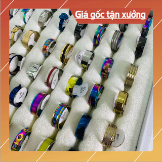 Nhẫn unisex nhiều mẫu thép titan không ri bảo hành 12 tháng.