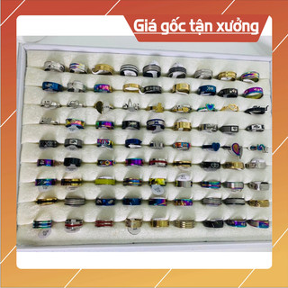 Nhẫn unisex nhiều mẫu thép titan không ri bảo hành 12 tháng.