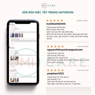 Sữa Rửa Mặt Tẩy Trang & Làm Sáng Da REIHAKU Hatomugi Hạt Ý Dĩ Nhật Bản (130g)