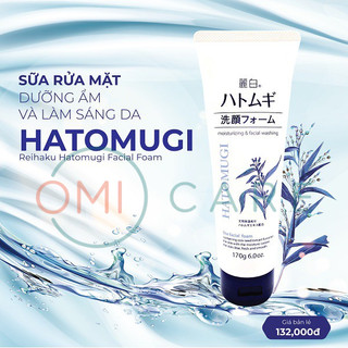 Sữa Rửa Mặt Dưỡng Ẩm & Làm Sáng Da REIHAKU Hatomugi The Facial Foam (170g)